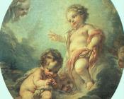 基督和施洗者约翰的孩子 - 弗朗索瓦·布歇